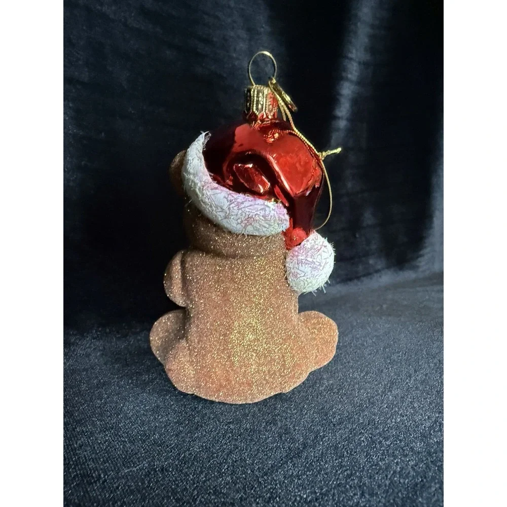 MACKENZIE CHILDS RARE 2018 Ted The Bear Glass Ornament Teddy Gift Courtly‎ Check